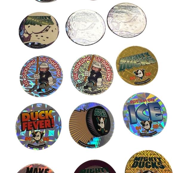 Lot of 14 1994-1995 Del Taco NHL Hockey Mighty Ducks Pogs Retro - Picture 4 of 5